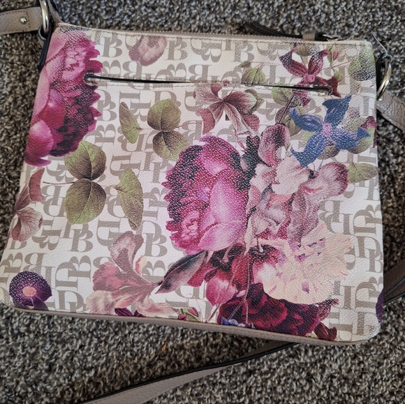 Dana Buchman Purse Faux Leather Handbag Multicolor Floral Shoulder Bag - Picture 12 of 14